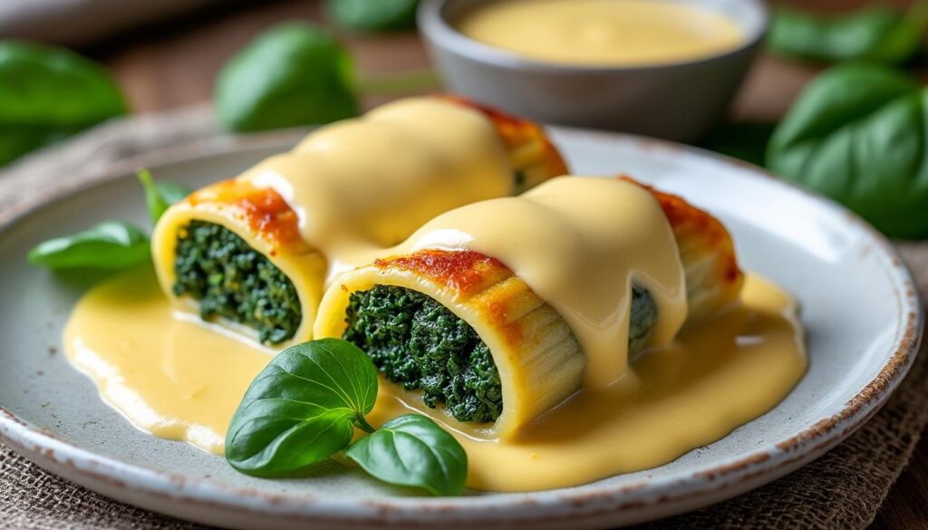 Cannelloni épinard béchamel sans ricotta : recette simple et savoureuse